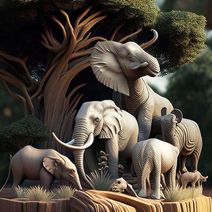 3D модель Парк дикой природы (STL)